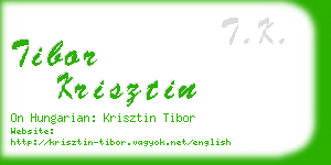 tibor krisztin business card